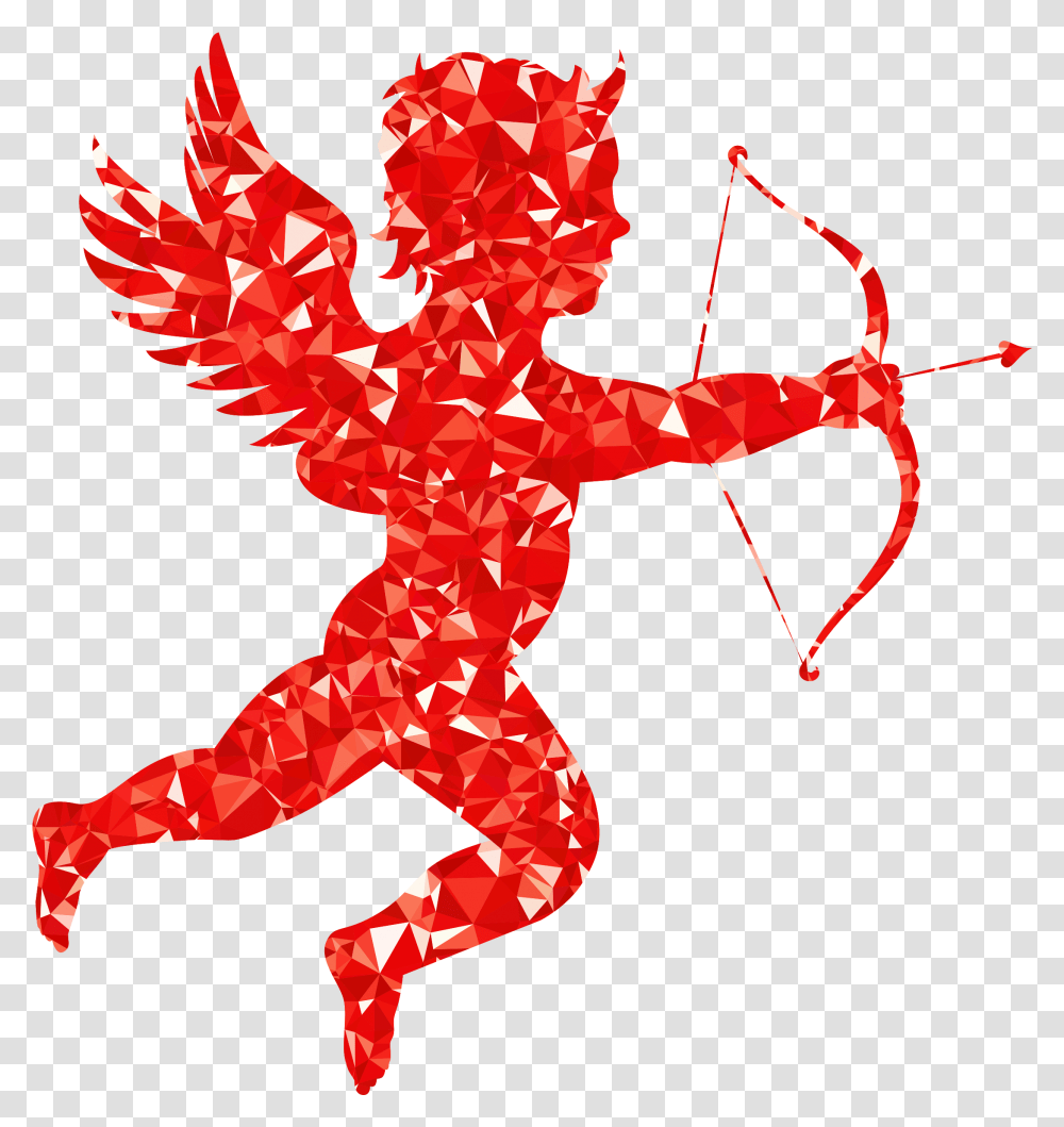 Red Cupid Clipart Cupid, Cross, Symbol Transparent Png