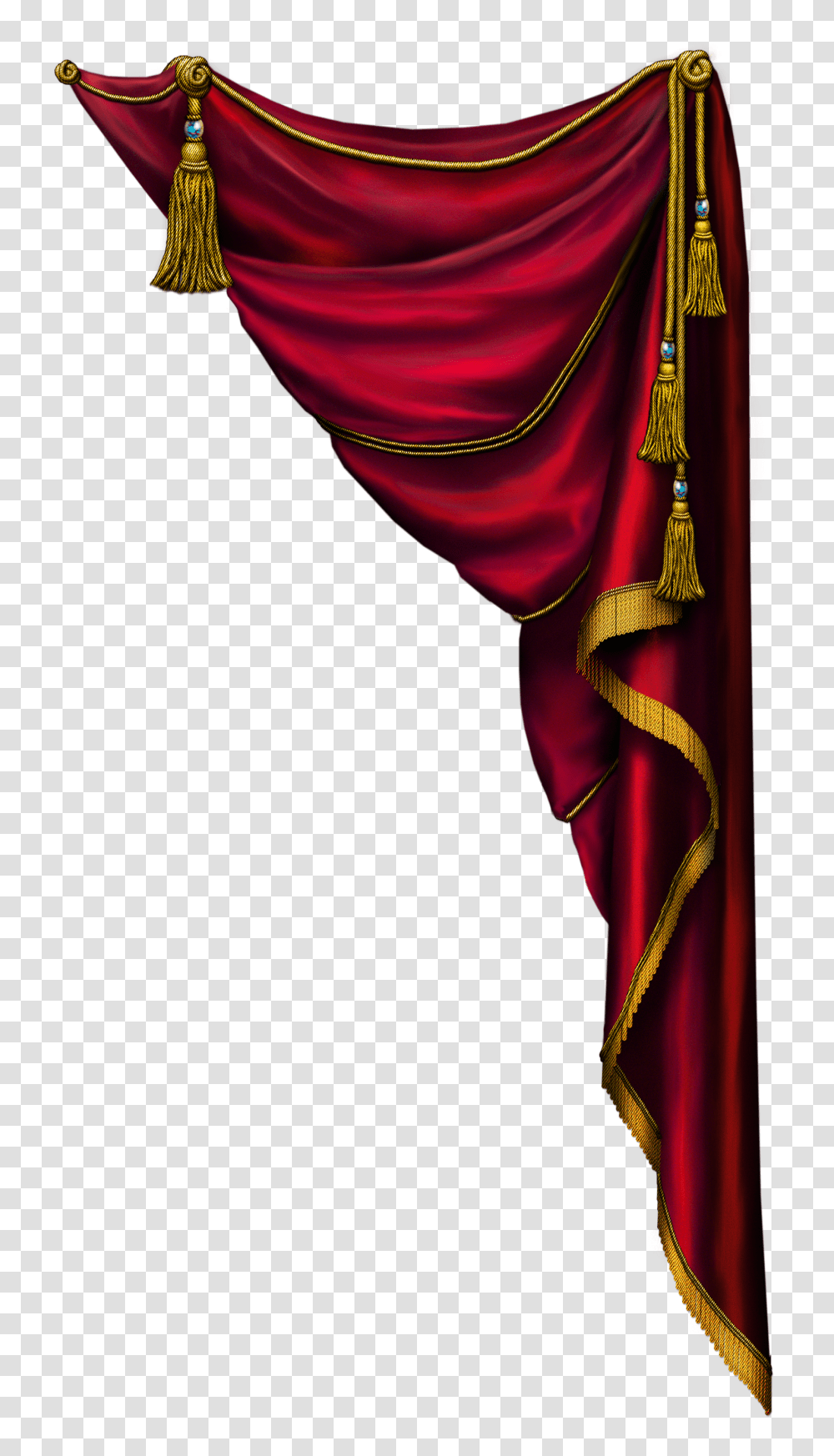 Red Curtain, Apparel, Scarf, Silk Transparent Png