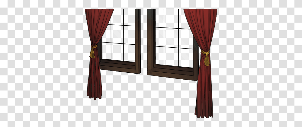 Red Curtain Curtain, Picture Window Transparent Png