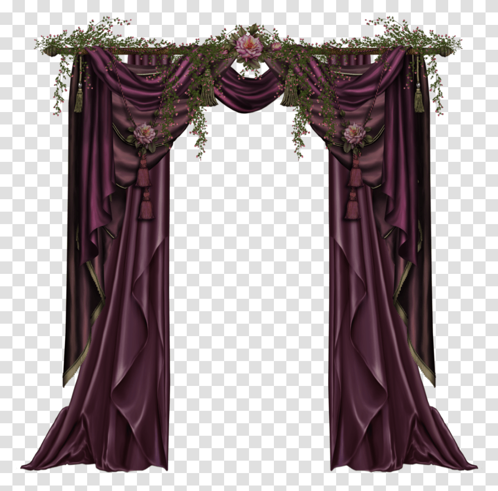 Red Curtain Gothic Curtain, Stage, Purple, Velvet, Cape Transparent Png