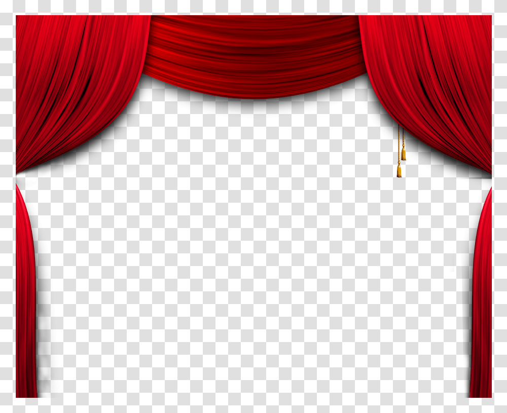 Red Curtain, Stage, Indoors, Interior Design, Room Transparent Png