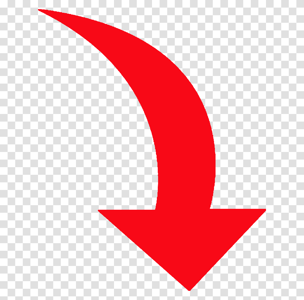 Red Curved Arrow Curved Red Arrow, Number, Alphabet Transparent Png