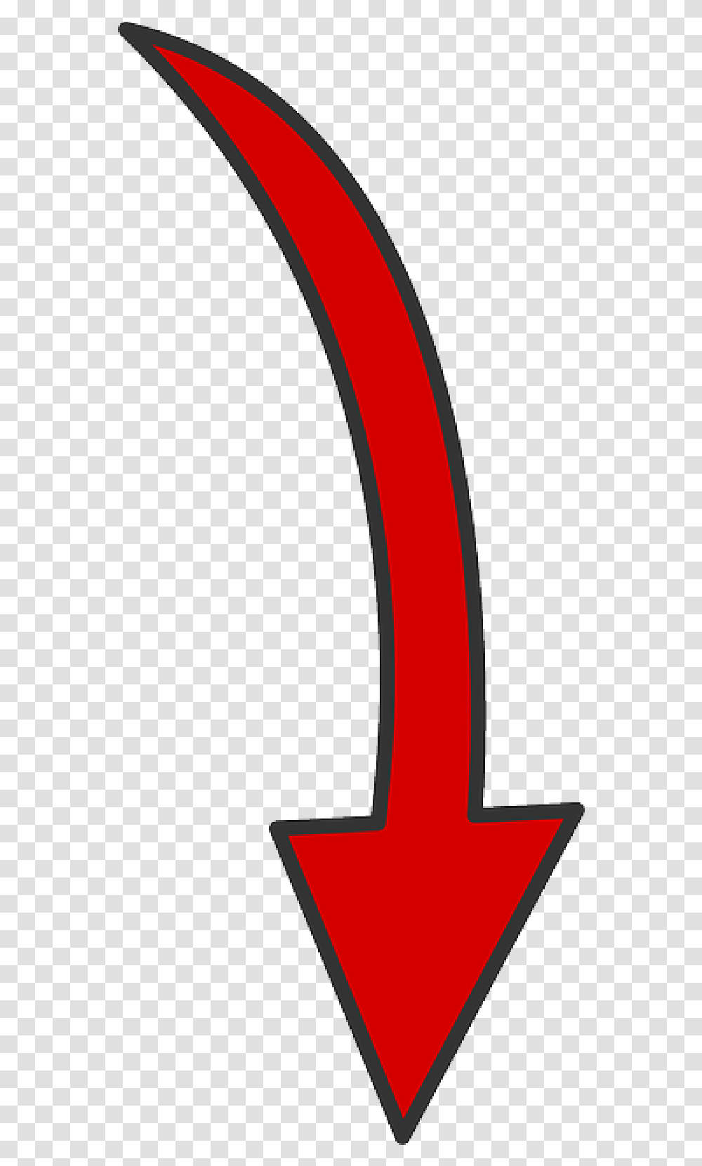 Red Curved Arrow Picture 394508 Red Curved Arrow, Tool, Axe Transparent Png