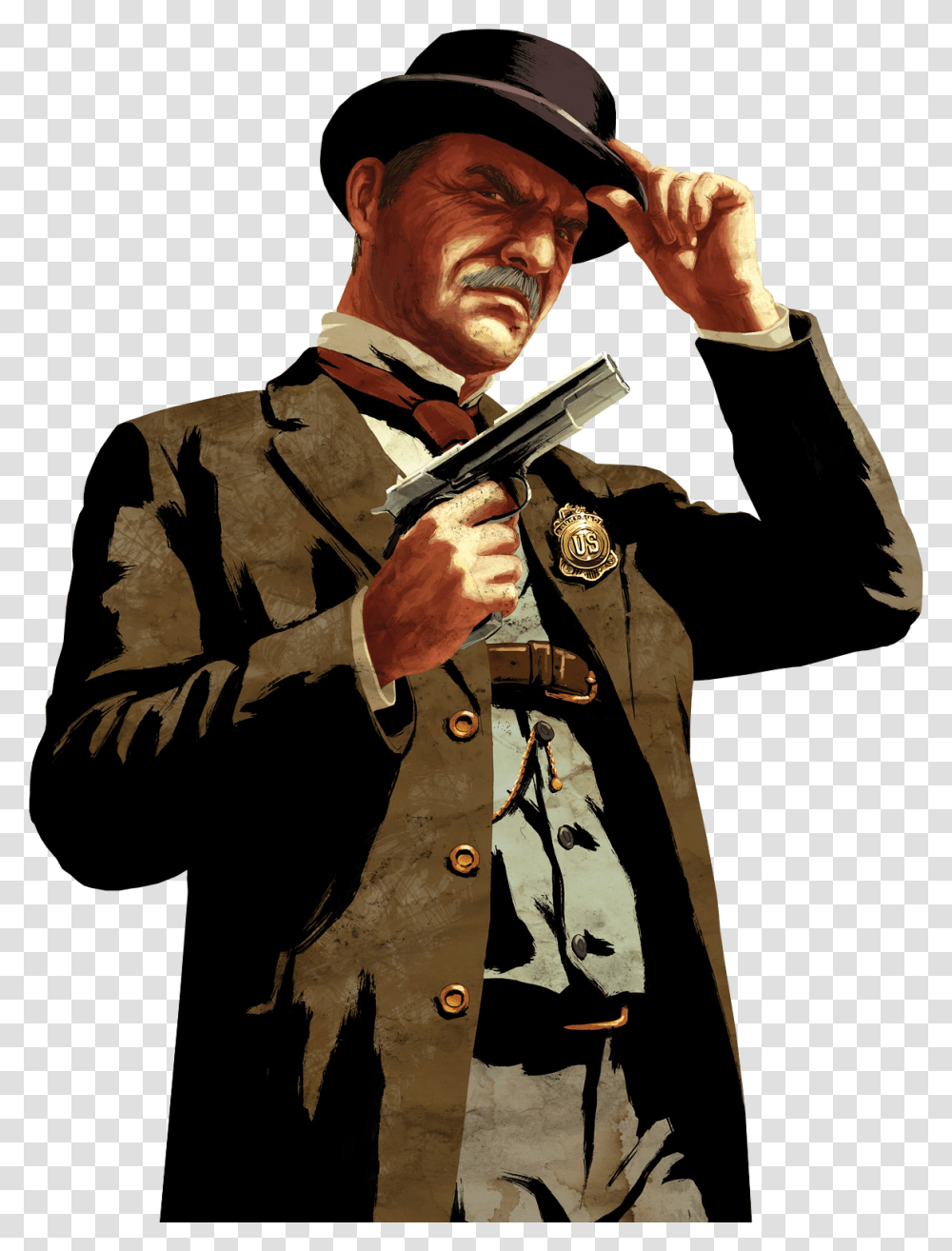 Red Dead Redemption 1 Characters Download Edgar Ross Red Dead, Military, Military Uniform, Person, Human Transparent Png