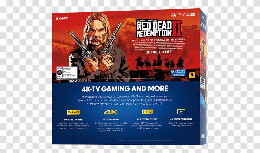 Red Dead Redemption 2 Ps4 Pro Bundle, Advertisement, Poster, Flyer, Paper Transparent Png