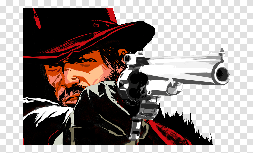 Red Dead Redemption Logo Red Dead Redemption 2 Psn Avatar, Person, Weapon, Hat Transparent Png