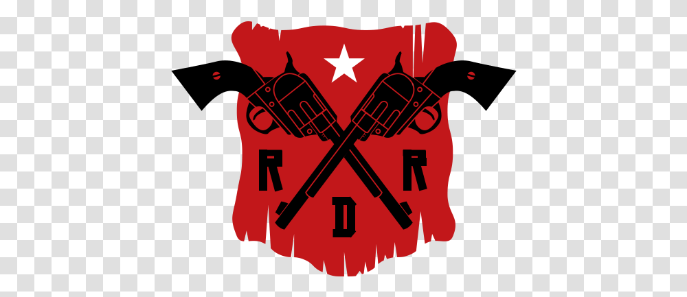 Red Dead Rustlers Rockstar Games Social Club Red Dead Rustlers Crew Logo, Hand, Weapon, Weaponry, Symbol Transparent Png