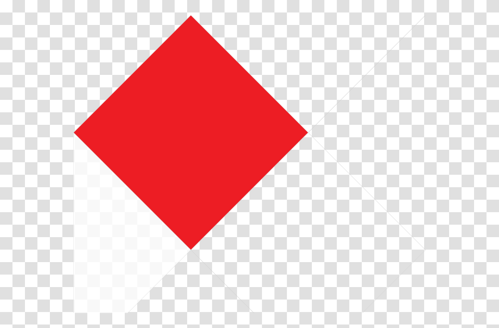Red Diamond Shape Red Flag, Triangle, Logo, Trademark Transparent Png
