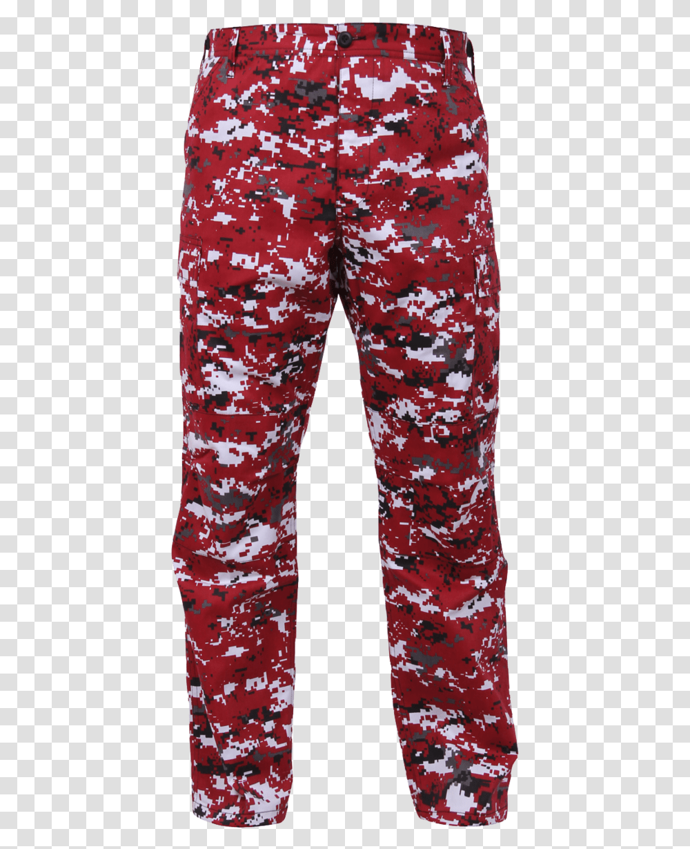 Red Digital Camo Pants, Apparel, Military Uniform, Pajamas Transparent Png