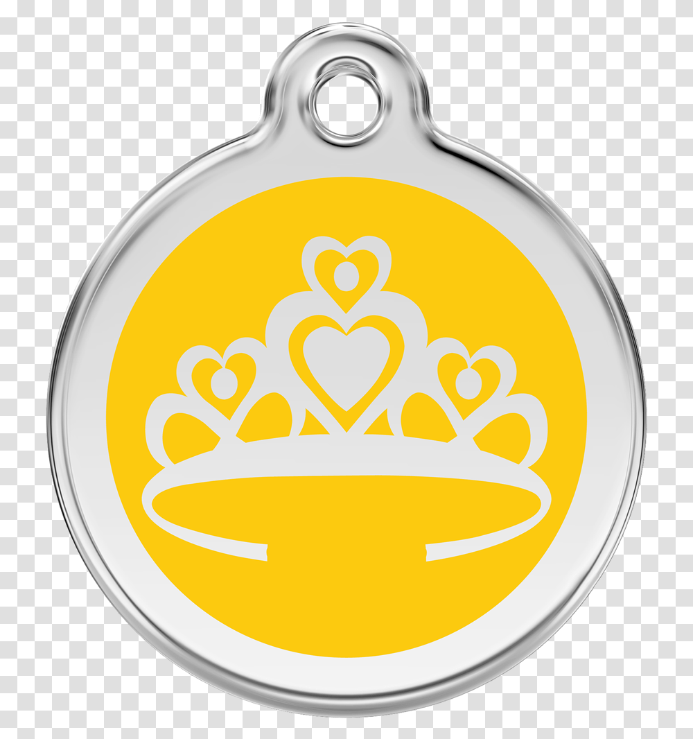 Red Dingo Enamel Tag Crown Yellow 01 Solid, Pendant, Accessories, Accessory, Gold Transparent Png