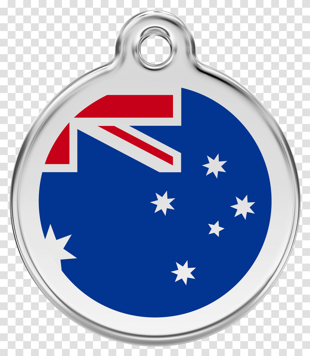 Red Dingo Stainless Steel Amp Enamel Australian Flag Medaille Pour Cheval Transparent Png
