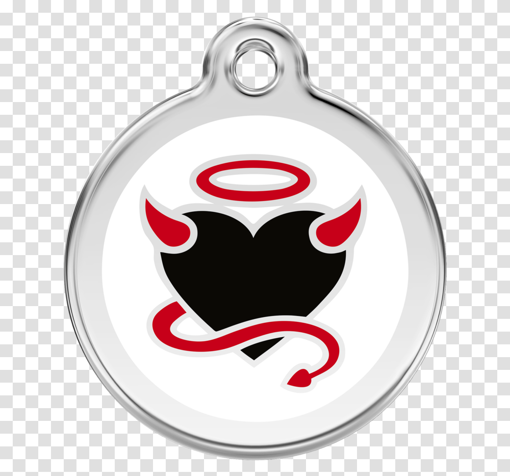 Red Dingo Stainless Steel Amp Enamel Devil Dog Id Tag Mdaille Pour Chien Red Dingo, Pendant Transparent Png