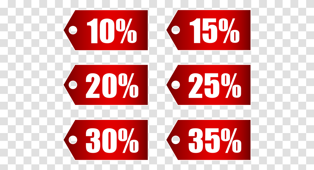 Red Discount Tags Set Part Gallery, Word, Sign Transparent Png
