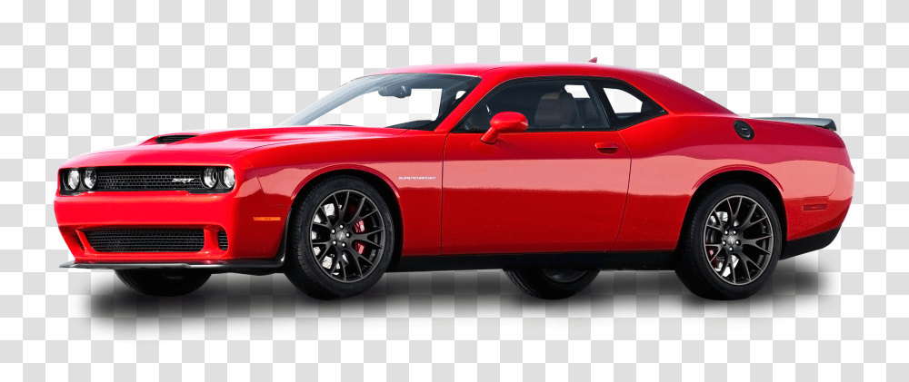 Red Dodge Challenger Car Image, Tire, Wheel, Machine, Vehicle Transparent Png