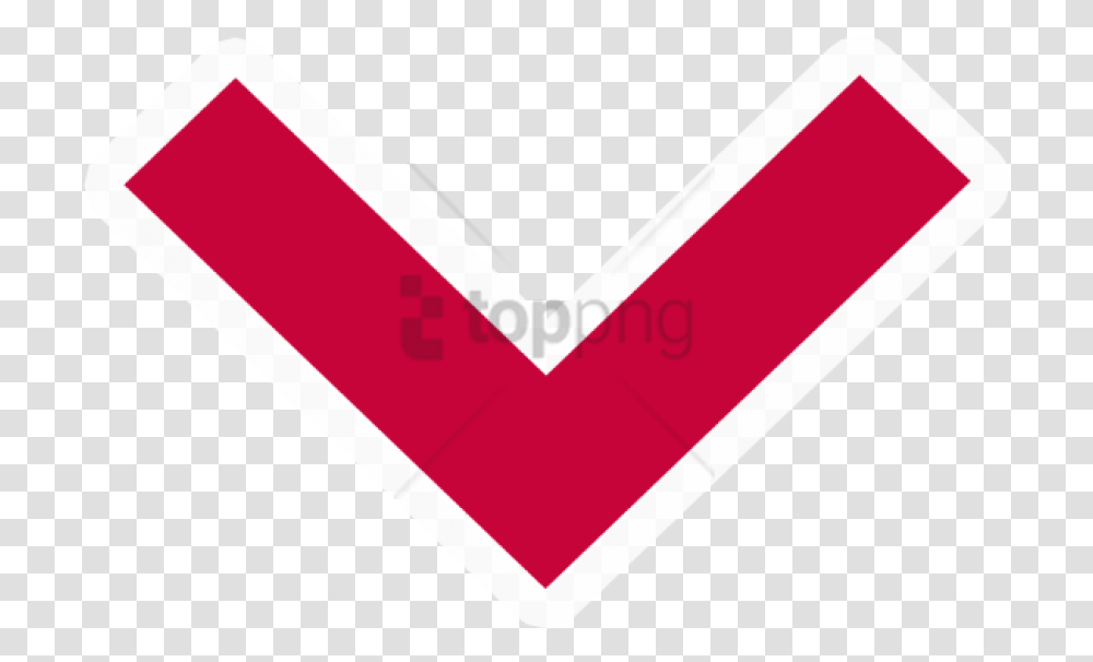 Red Down Arrow Icon Icon Full Size Download Graphic Design, Envelope, Mail, Dynamite, Bomb Transparent Png