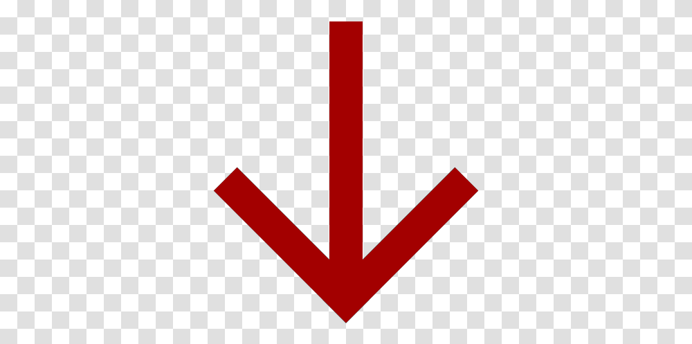 Red Down Arrow Icon Vertical, Symbol, Hook, Logo, Trademark Transparent Png