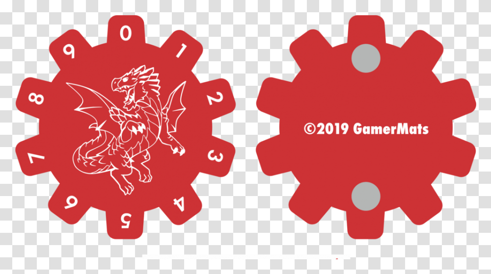Red Dragon Cog Life Counter Center Cog Limited Edition - Home, Plant, Flower, Blossom, Hand Transparent Png