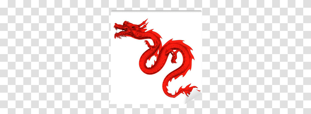 Red Dragon Head Left Top Wall Mural • Pixers We Live To Change Dragon, Dynamite, Bomb, Weapon, Weaponry Transparent Png
