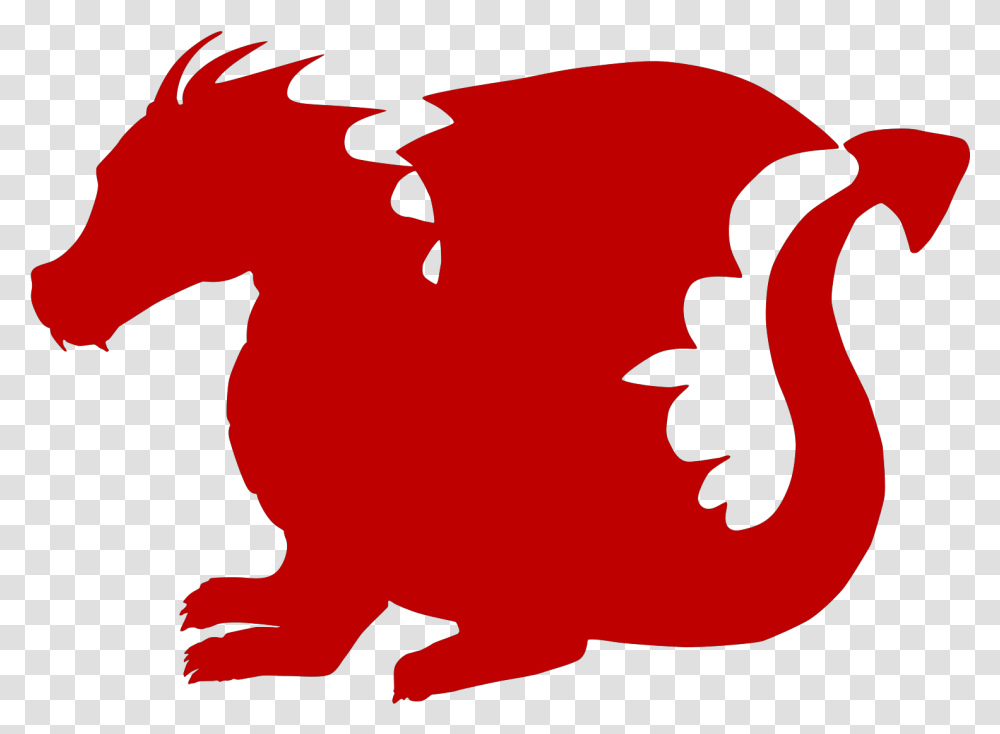 Red Dragon Svg Vector Clip Art Svg Clipart Red Dragon Silhouette, Plant, Tree, Cow, Mammal Transparent Png