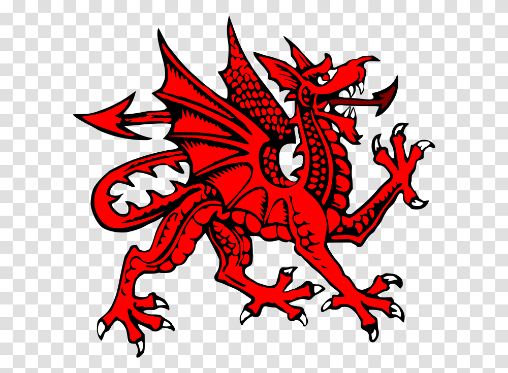 Red Dragon Welsh Flag Transparent Png