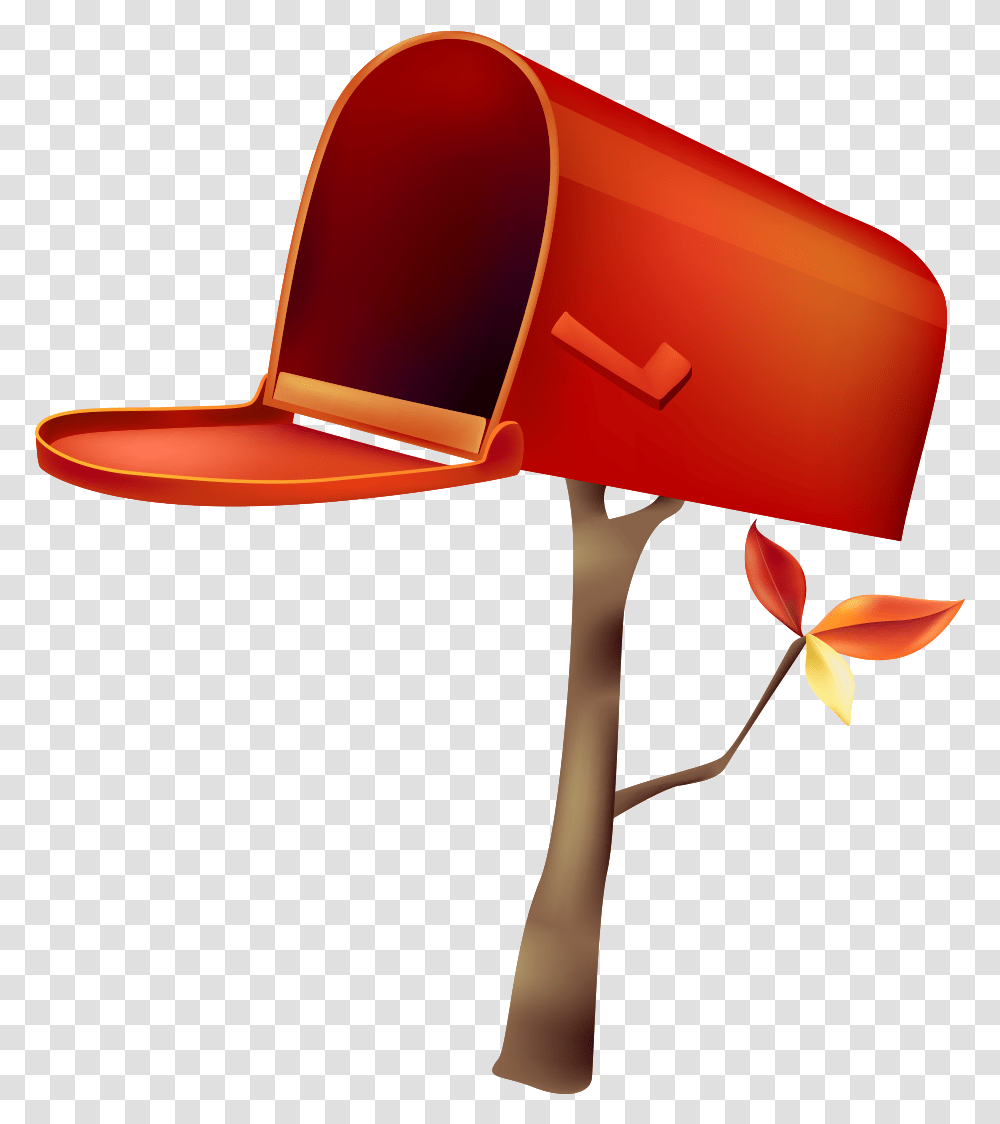 Red Drawing Letter Box Headgear Orange Image Drawing, Lamp, Apparel, Hat Transparent Png