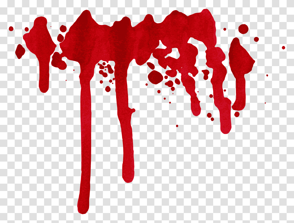 Red Drip, Modern Art, Back, Silhouette Transparent Png