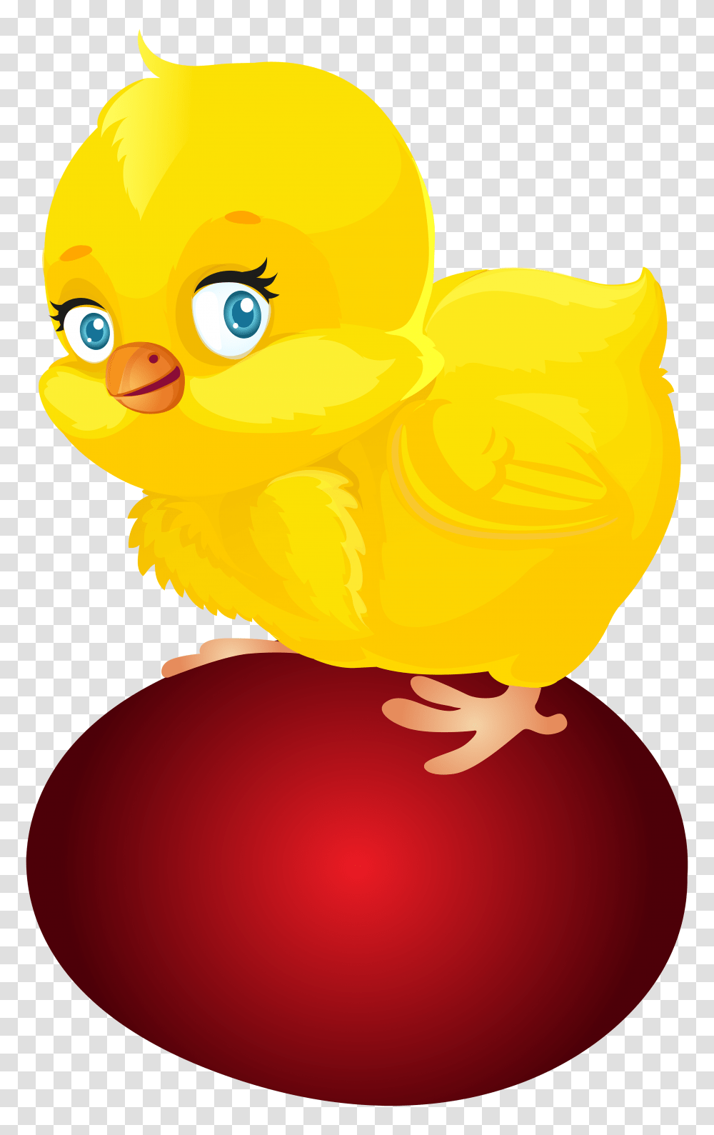 Red Easter Egg And Chicken Clip, Animal, Bird, Poultry, Fowl Transparent Png