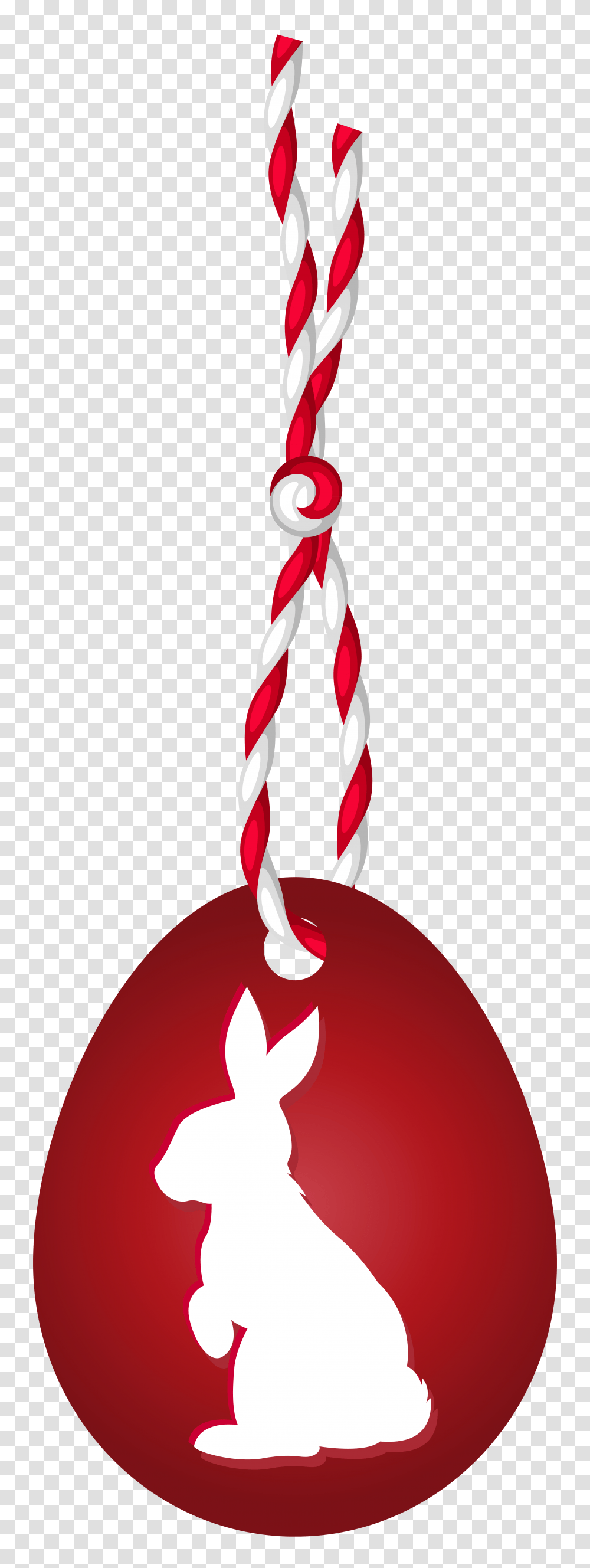Red Easter Hanging Egg With Bunny Clip Art Gallery, Sweets, Food, Confectionery, Ornament Transparent Png