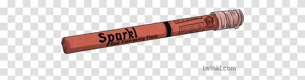 Red Emergency Flare Signal Fire Light Camping Outdoors Wood, Bomb, Weapon, Weaponry, Baseball Bat Transparent Png