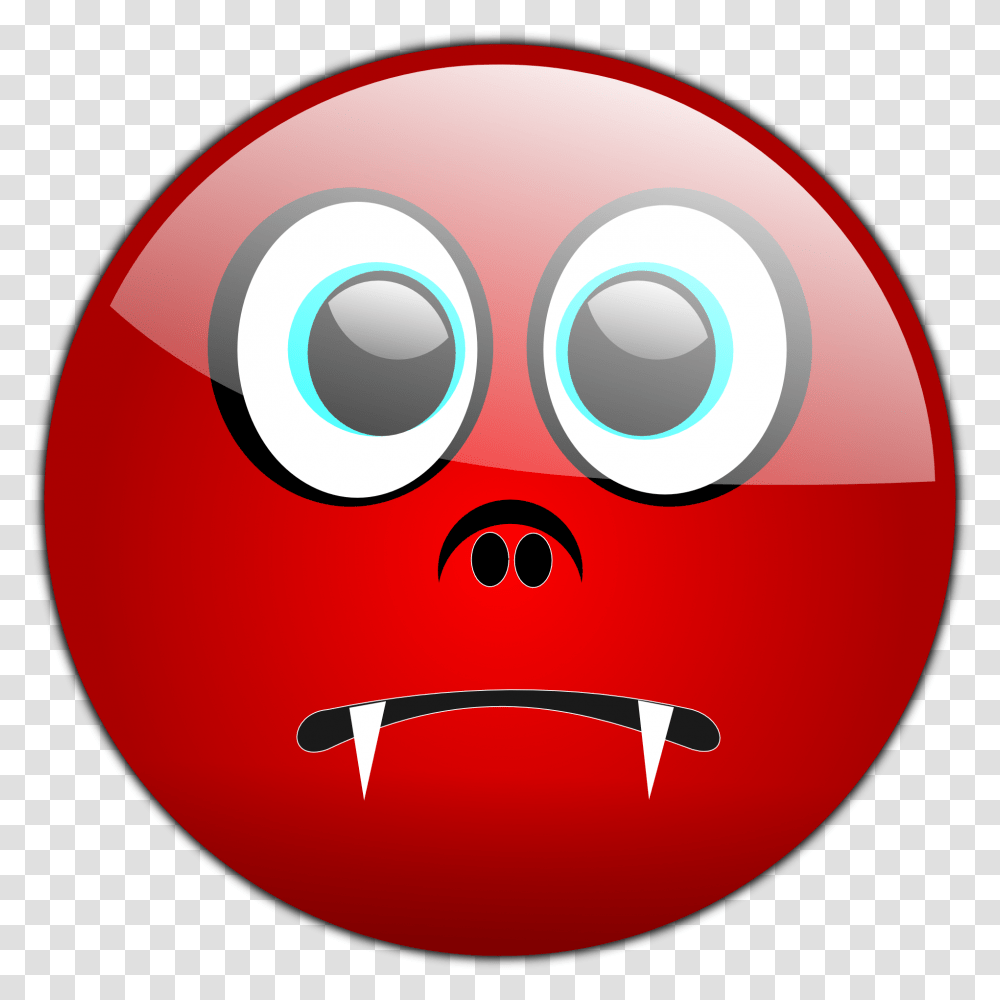 Red Emoji Faces Scared, Disk, Head, Alien, Magnifying Transparent Png