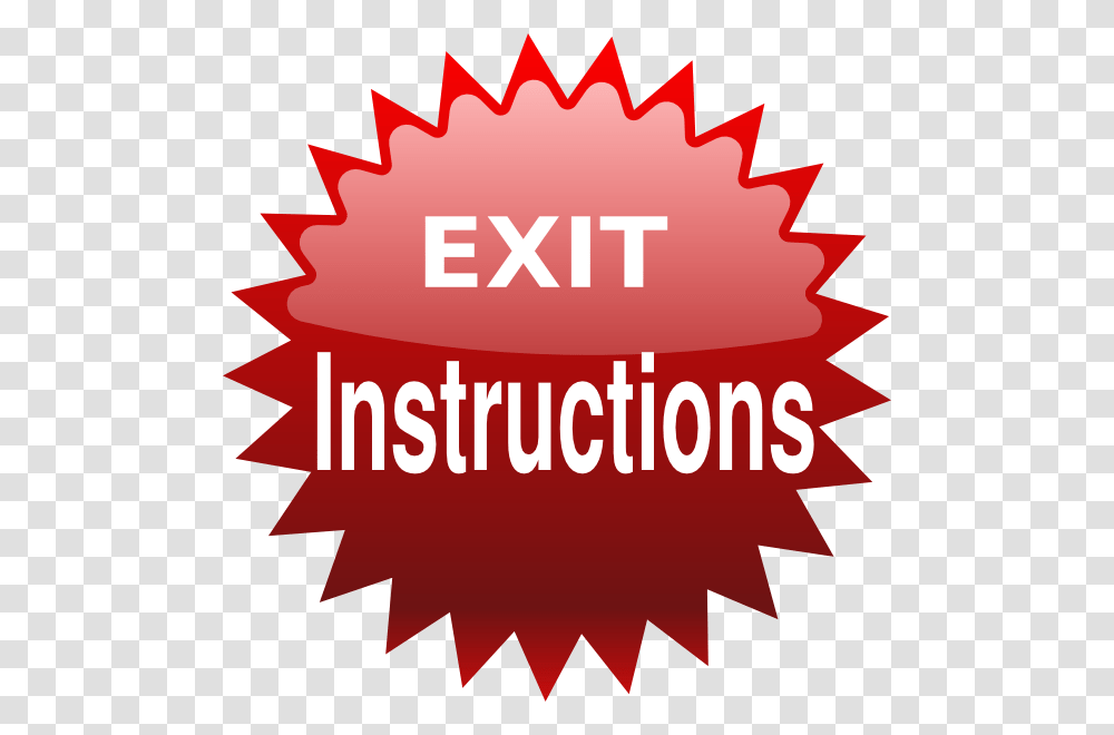 Red Exit Button Clip Art, Label, Sticker, Logo Transparent Png