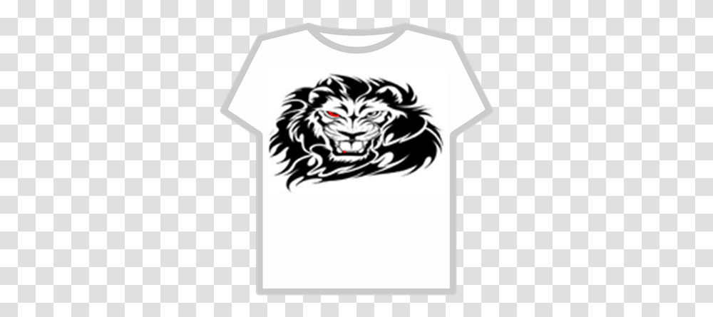 Red Eye Tooth Lion Tattoo Solo Rider Roblox Illustration, Clothing, Apparel, T-Shirt, Rug Transparent Png