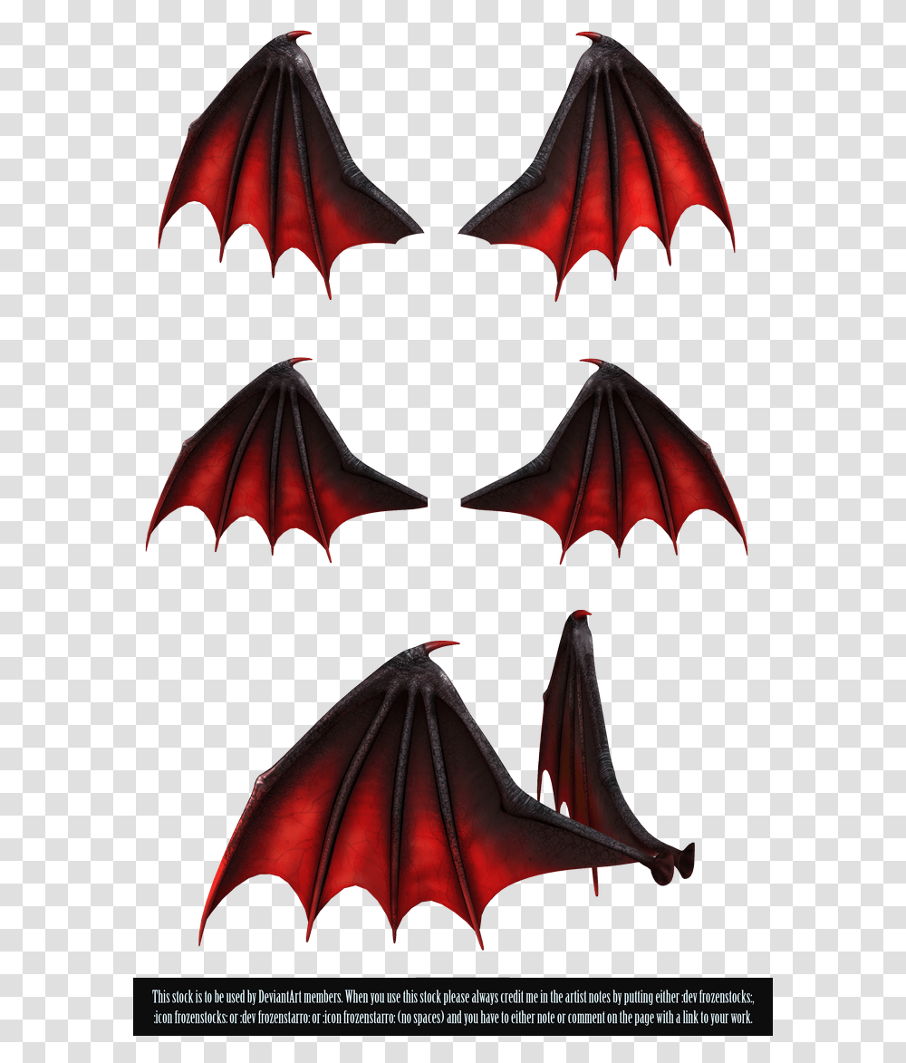 Red Eyes Devil Restricted Demon Wings By Black And Red Demon Wings, Painting, Bat, Wildlife Transparent Png
