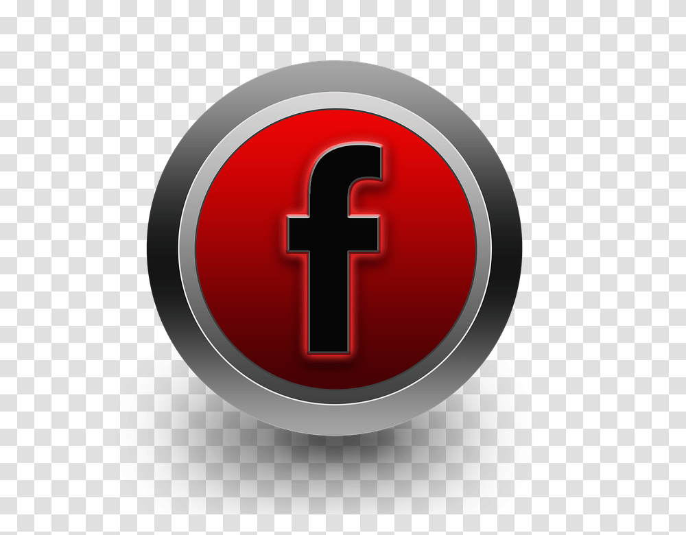 Red Facebook Icon Image Cross, Symbol, Logo, Trademark, Text Transparent Png
