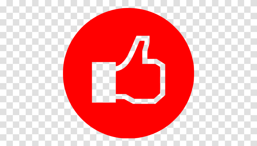 Red Facebook Like 4 Icon Red Like Button Youtube, First Aid, Symbol, Hand, Text Transparent Png