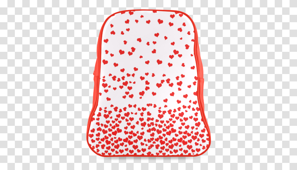 Red Falling Hearts Handbag, Rug, Texture, Backpack, Label Transparent Png