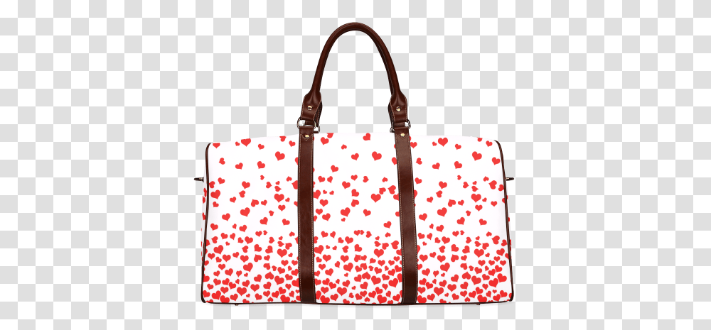 Red Falling Hearts Tie Dye Travel Bags, Handbag, Accessories, Accessory, Purse Transparent Png