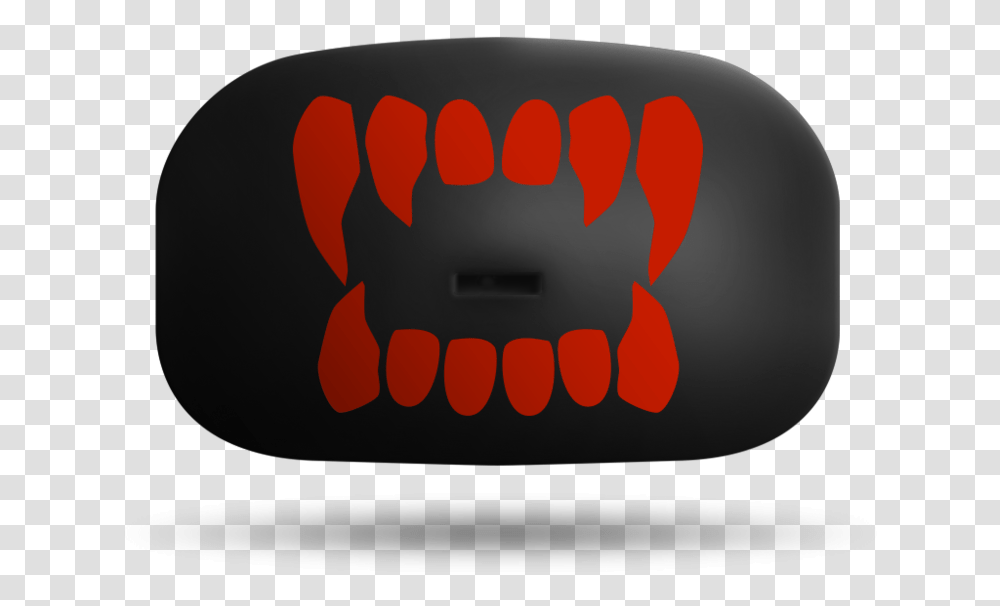 Red Fangs Black Download Horizontal, Pillow, Cushion, Hand, Teeth Transparent Png