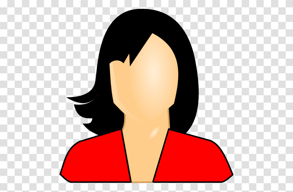 Red Female Icon, Face, Neck, Label Transparent Png