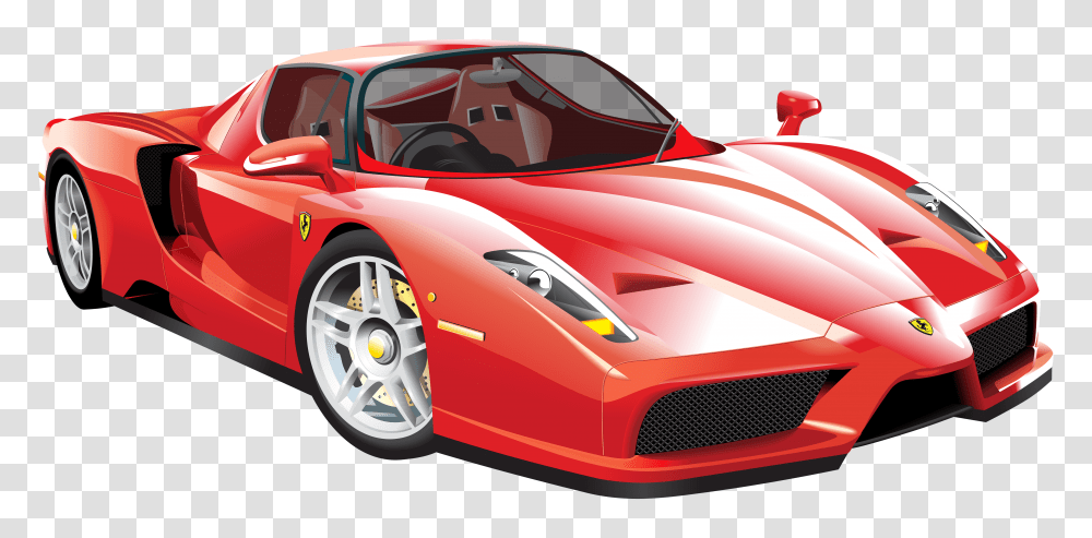 Red Ferrari Car Clip Art, Vehicle, Transportation, Sports Car, Car Show Transparent Png