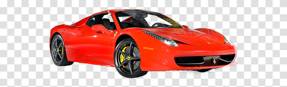 Red Ferrari Car On White Background, Vehicle, Transportation, Automobile, Wheel Transparent Png