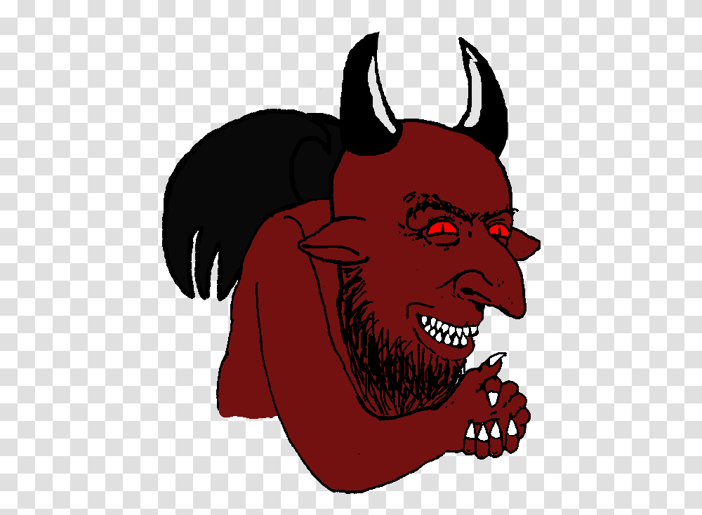 Red Fictional Character Mammal Vertebrate Nose Cartoon Demon Jew, Person, Human, Teeth Transparent Png