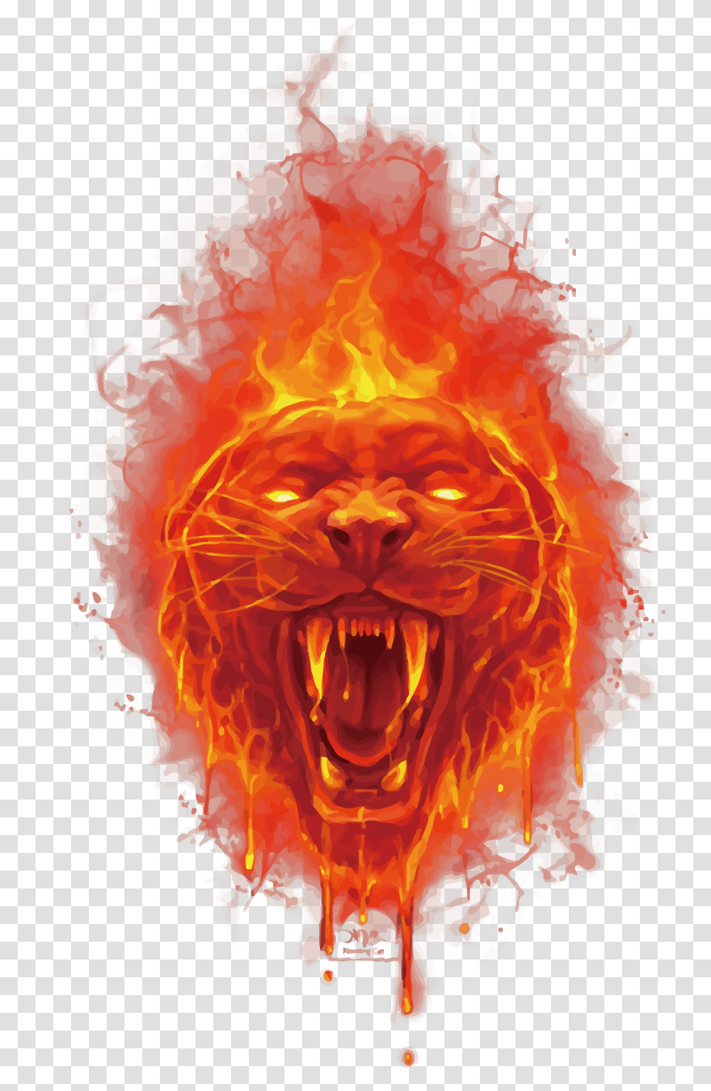 Red Fire Fire Lion Logo, Ornament, Mouth, Rose, Plant Transparent Png