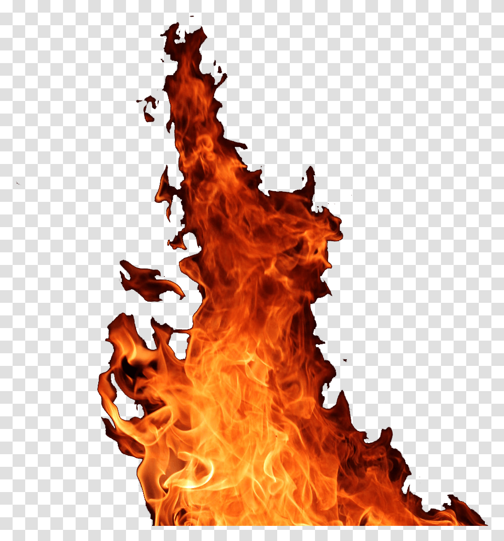 Red Fire Flame, Bonfire Transparent Png