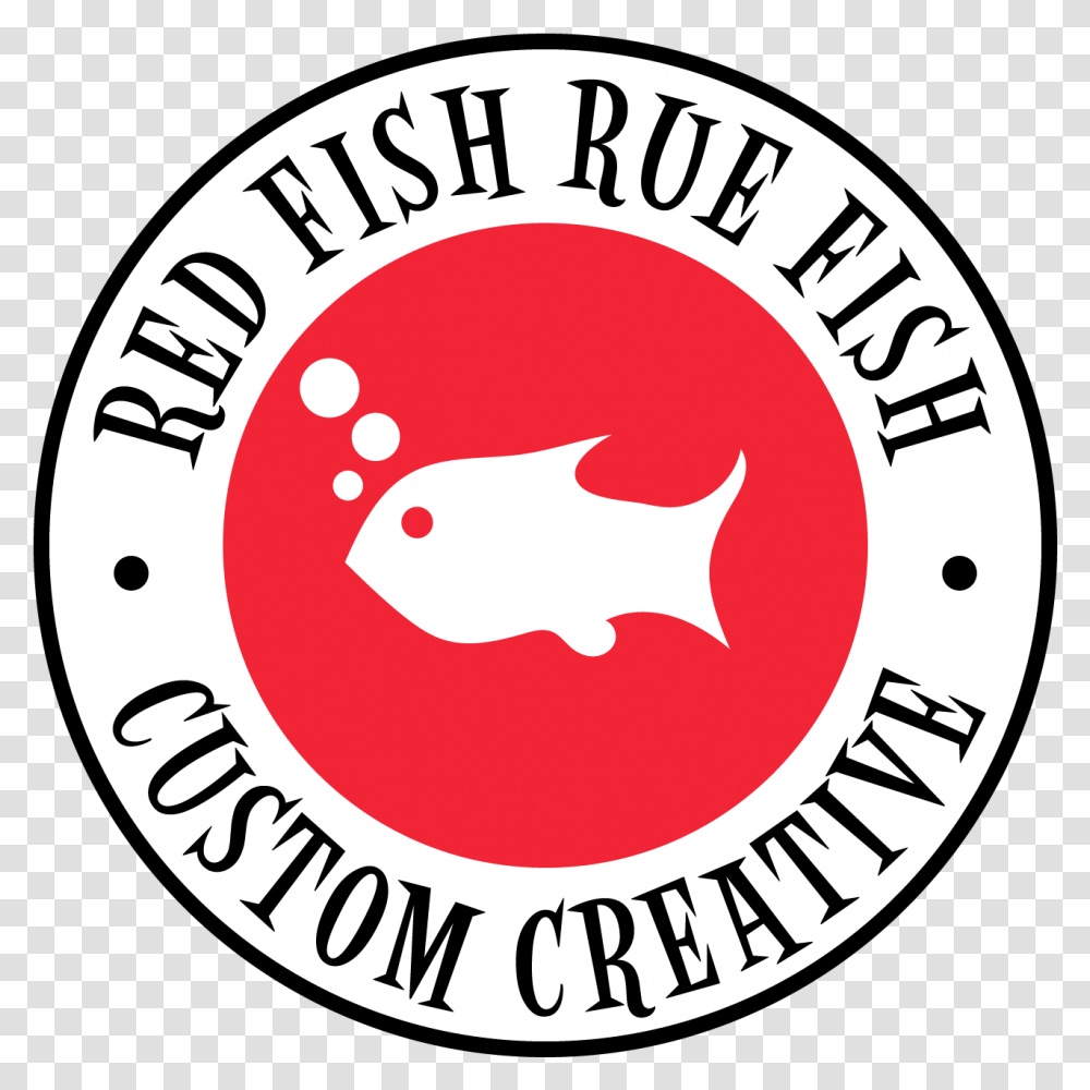 Red Fish Rue Fish Circle, Logo, Trademark, Label Transparent Png