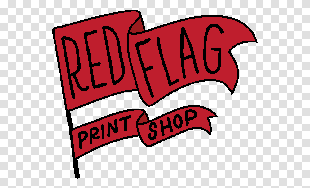 Red Flag Print Shop, Label, Word, Logo Transparent Png