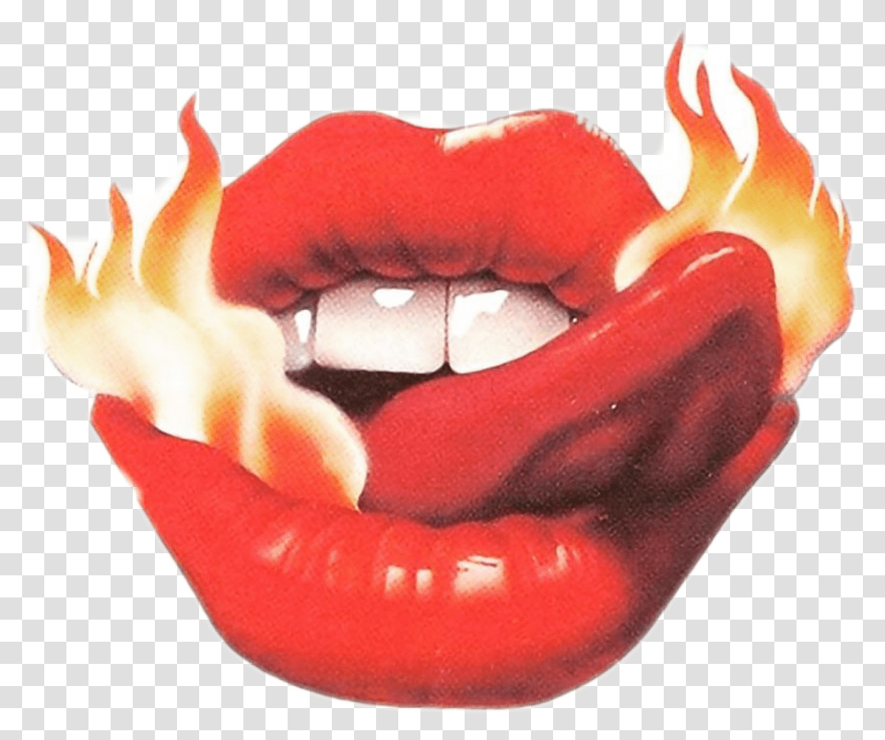 Red Flame Fire Tongue, Mouth, Lip, Teeth Transparent Png