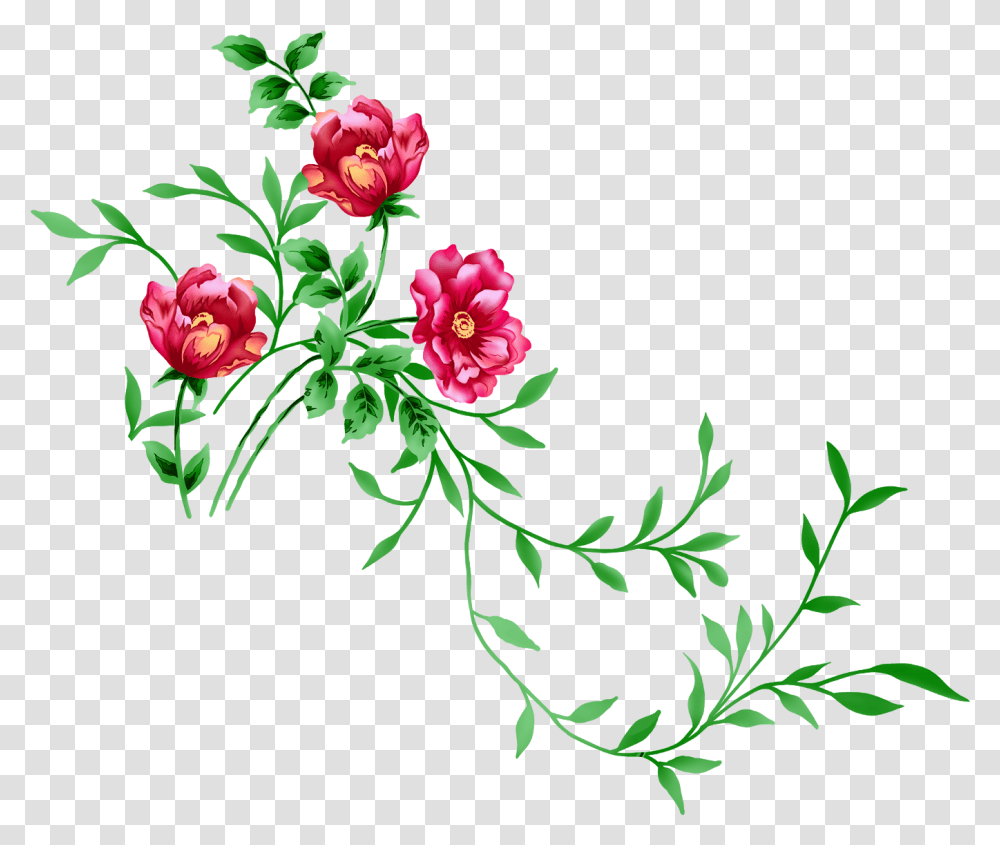 Red Floral Decor Floral On Background, Plant, Floral Design, Pattern Transparent Png