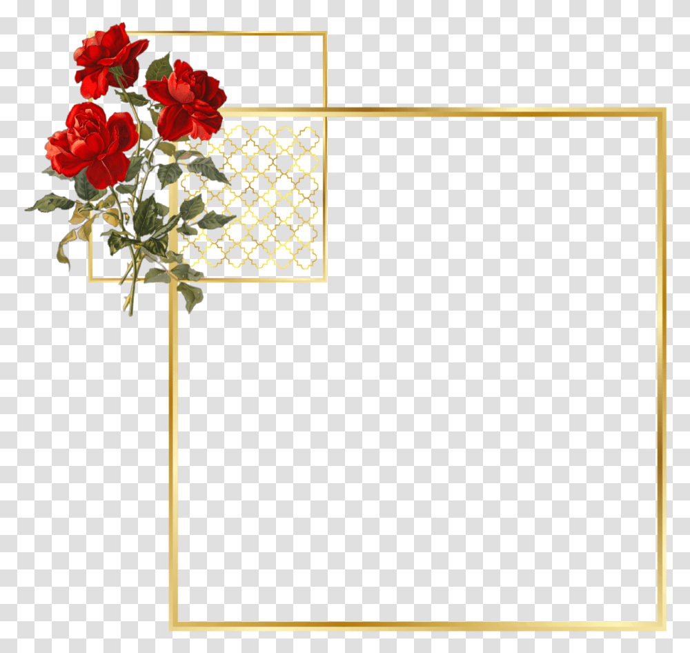 Red Floral Frame, Plant, Flower, Geranium, Flower Arrangement Transparent Png