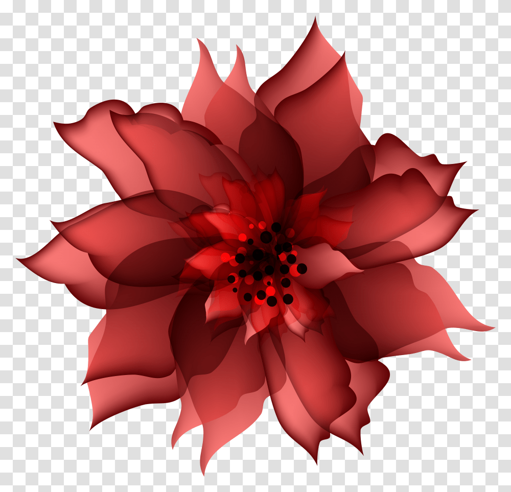 Red Flower Clip Art Decorative Flower Red Blue Flowers Transparent Png